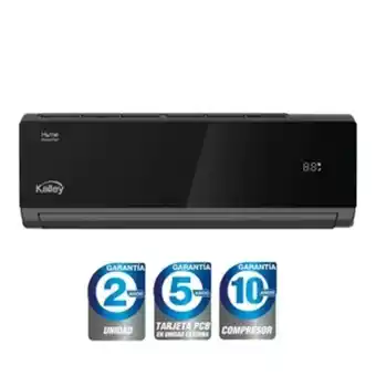 Ktronix Aire acondicionado kalley 9000 btu tipo split inverter wifi 110v negro oferta