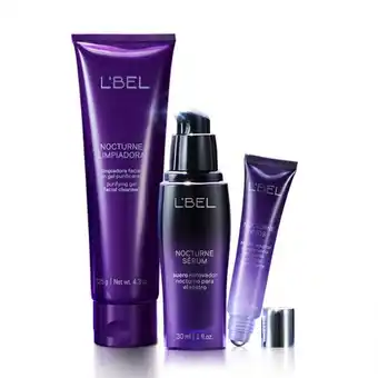 L'bel Set rutina noche nocturne sérum rostro, ojos y limpiadora oferta