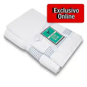 Makro Set toalla cannon mano-cuerpo blanca 450g 2u oferta