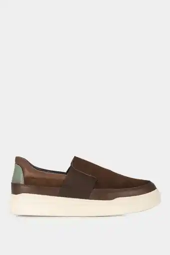 Vélez Mocasines botanic de cuero para hombre elásticos laterales cafe oferta