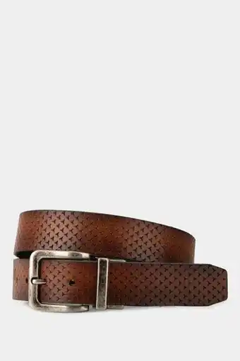 Vélez Cinturón doble faz anturio de cuero para hombre punta trapecio miel oferta