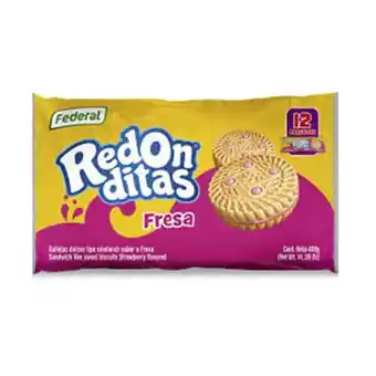 MegaTiendas Galletas dulces redonditas fresa 12 und x 46.6 g c/u oferta