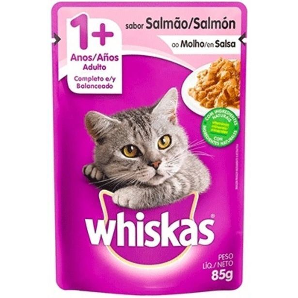 MegaTiendas Alimento whiskas adulto sabor salmon x 85 g oferta