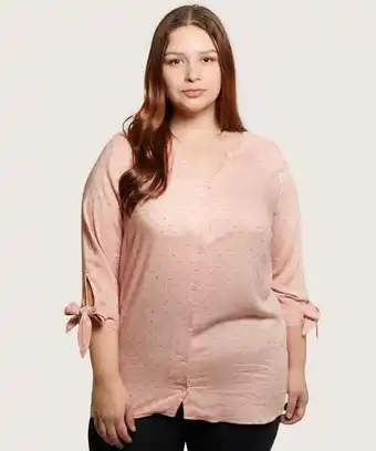 Pat Primo Blusa manga 3/4 cuello neru con abotonadura en frente oferta