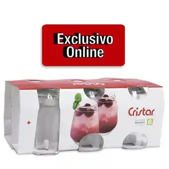 Makro Set x 6 vasos sicilia can liso cristar oferta