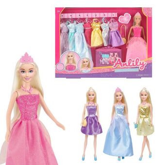 Alkosto Muñeca princesa con vestido accesorios 29 cm anlily oferta