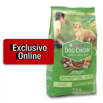 Makro Dog chow cachorros razas medianas y grandes 4kg oferta