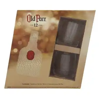 Carulla Of whisky 12 años gts vasos old parr 750 ml oferta