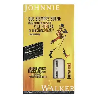 Carulla Pack whisky+parlante johnnie walker. 700 ml oferta