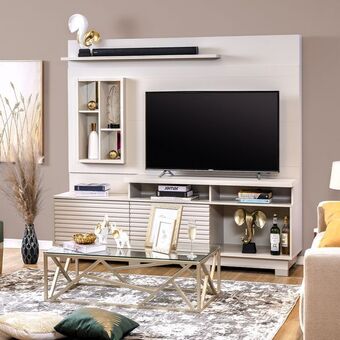 Muebles Jamar Centro de entretenimiento marcus off white 200x186x45 oferta