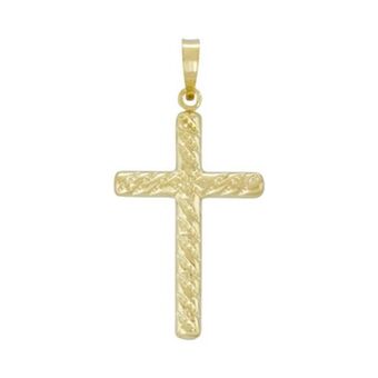 Kevin's Joyeros Cruz en oro amarillo de 18 kilates, abombada oferta