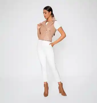 Studio F Chaleco en pu unicolor oferta