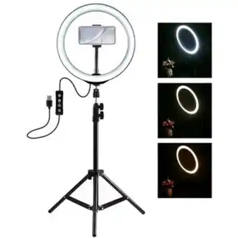 Linio Aro de luz 26 cms con tripode profesional 2.10 mts oferta