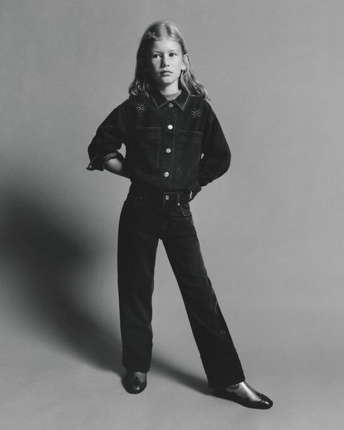 Zara Jeans apliques turn up oferta