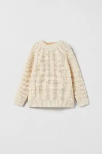 Zara Jersey punto estructura cuadrillé oferta