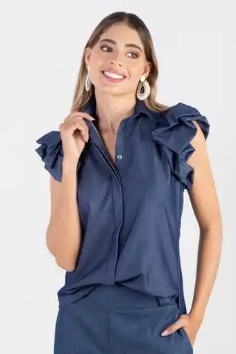 Unipunto Blusón camisero manga larga 1 oferta