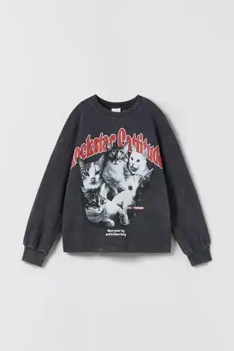 Zara Camiseta gatos oferta