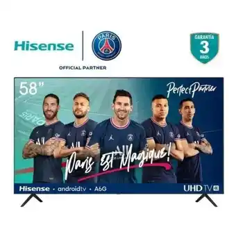 Mercado Libre Tv hisense 58 pulgadas uhd-4k smart tv android 58a6ga oferta