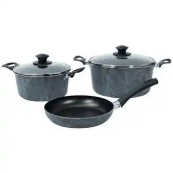 Linio Batería 5 piezas ilko marble black antiadherente oferta