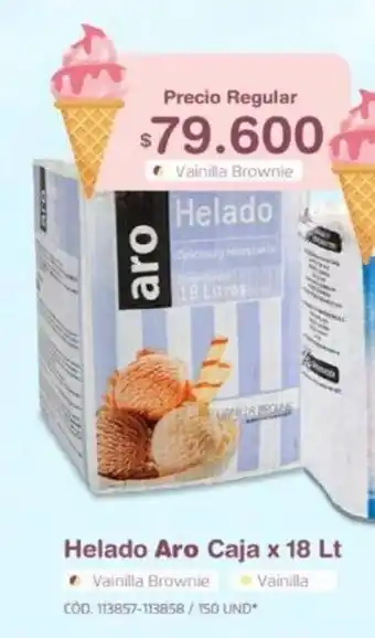 Makro Aro Helado Aro Caja x 18 Lt Vanilla Brownie oferta