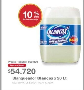 Makro Blancox Blanqueador x 20 Lt oferta