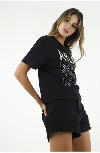 Tennis Camiseta negra para mujer oferta
