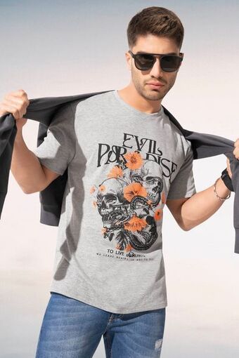 Carmel Camiseta manga corta gris oferta