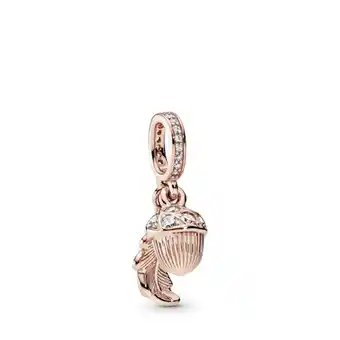Pandora Charm colgante bellota y hoja recubrimiento en oro rosa de 14k oferta