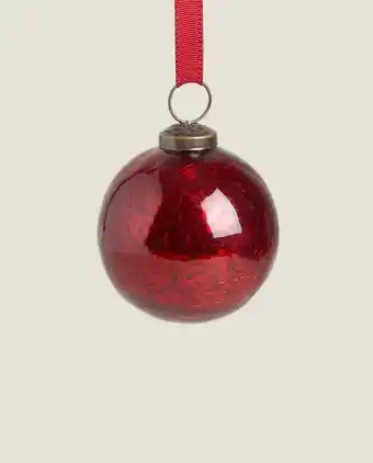 Adorno navidad mercurizado rojo mediano