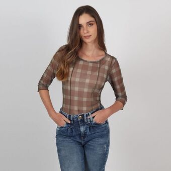 Fuera de Serie Camiseta cuello redondo manga tres cuartos oferta