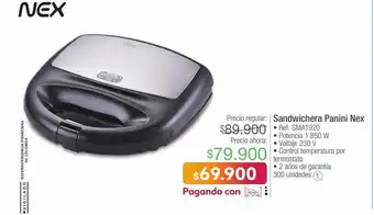 Jumbo Sandwichera nex oferta