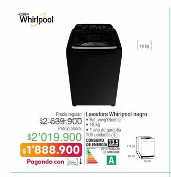 Jumbo Lavadora whirlpool oferta