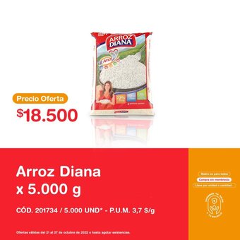 Makro Diana Arroz x 5000g oferta