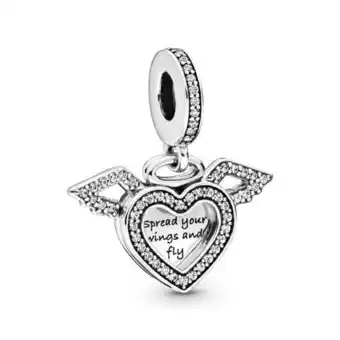 Pandora Charm colgante corazón y alas de ángel oferta