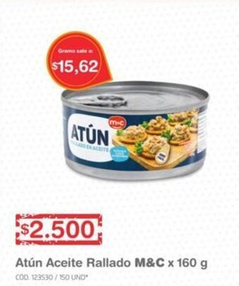 Makro M&C Atun Aceite Rallado x 160g oferta