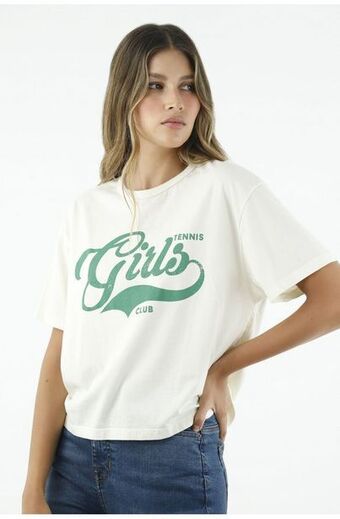 Tennis Camiseta color crudo para mujer oferta