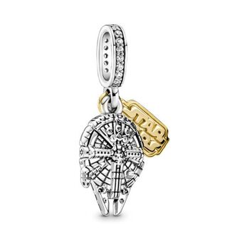 Pandora Charm colgante halcón milenario de star wars recubrimiento en oro de 14k oferta