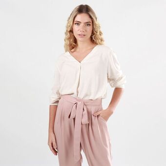 Fuera de Serie Blusa cuello v manga larga oferta