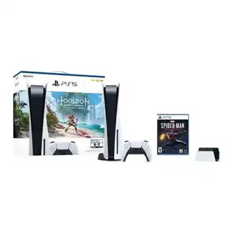 Mercado Libre Sony playstation 5 825gb kit: ps5 standard + horizon forbidden west + marvel's spider-man: miles morales + estación de recarg oferta