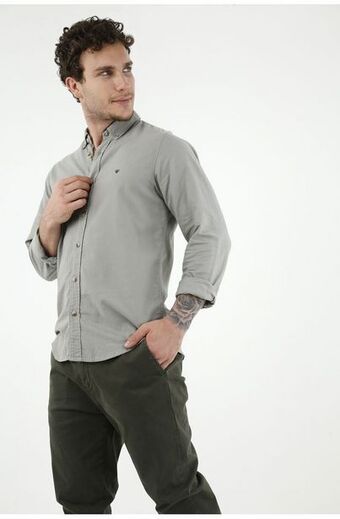 Tennis Camisa manga larga gris para hombre oferta