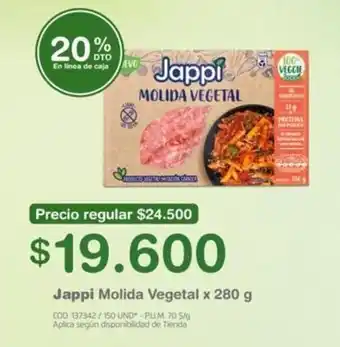 Makro Jappi Molida Vegetal x 280g oferta