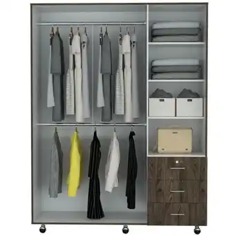 Closet arizona 183 x 140 x 48 rta duna + blanco