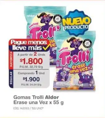 Makro Aldor Gomas Trolli Erase una Vez x 55g oferta