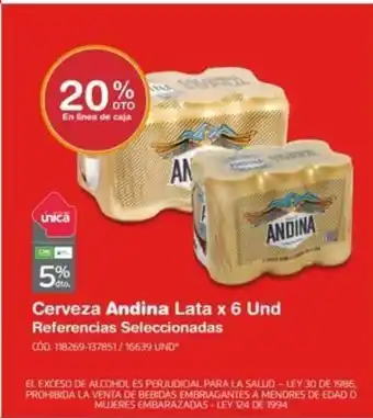 Makro Andina Cerveza Lata x 6 Und oferta