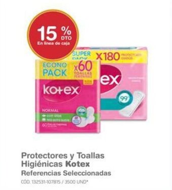 Makro Kotex Protectores y Toallas Higienicas oferta