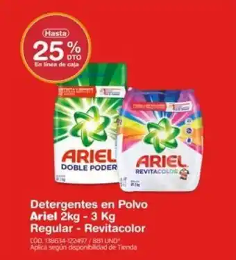 Makro Ariel Detergentes en Polvo 2 kg - 3 kg Regulra - Revitacolor oferta