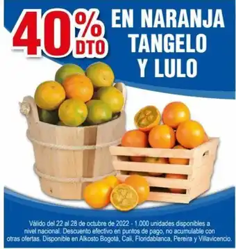 Alkosto En Naranja Tangelo Y Lulo oferta