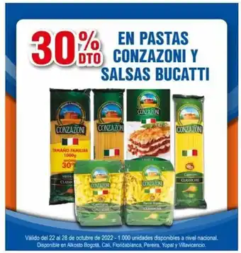 Alkosto Conzazoni En Pastas Y Salsas Bucatti oferta