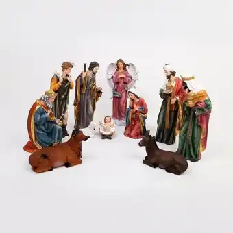 Panamericana Pesebre en polirresina de 11 figuras, 45 cm oferta