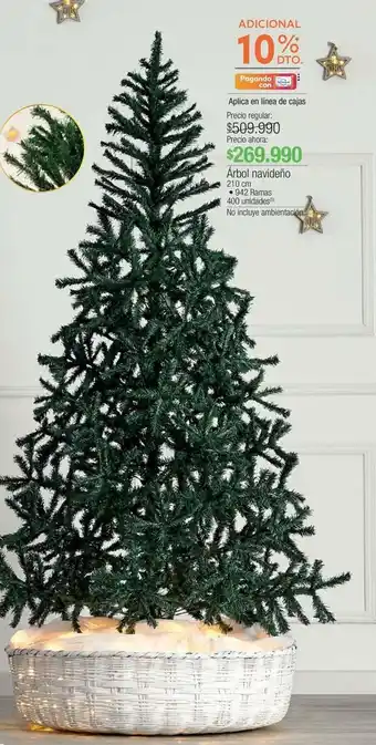 Jumbo Árbol de navidad 210cm oferta